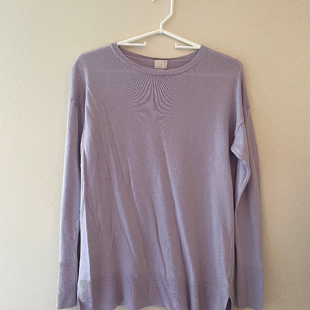 M- A New Day Cozy Light Lavender Women's Fall Sweater